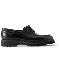 John Lobb - Tide Glossed-Leather Boat Shoes - Lyst