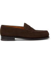 J.M. Weston - 180 Moccasin Suede Loafers - Lyst