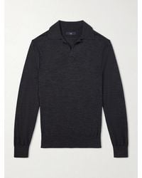 dunhill - Merino Wool Polo Shirt - Lyst