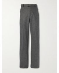 Bottega Veneta - Straight-Leg Wool-Flannel Trousers - Lyst