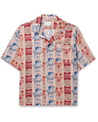 Rhude - Voyage Camp-collar Printed Silk-twill Shirt - Lyst