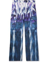 Amiri - Flared Tie-dyed Quilted Shell Cargo Trousers - Lyst