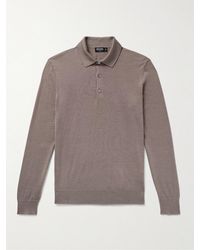 Zegna - Cashmere And Silk-blend Polo Shirt - Lyst