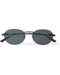 Saint Laurent - Round-Frame Metal Sunglasses - Lyst