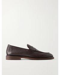 Brunello Cucinelli - Flex Full-Grain Leather Penny Loafers - Lyst