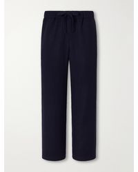 Frescobol Carioca - Luan Straight-Leg Wool Drawstring Trousers - Lyst
