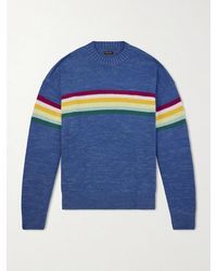 Kapital - Peckish Striped Cotton And Wool-Blend Sweater - Lyst