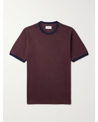 MR P. - Two-tone Organic Cotton-jersey T-shirt - Lyst