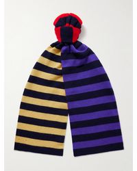 Drake's - Striped Wool Scarf - Lyst