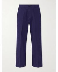 Beams Plus - Straight-Leg Herringbone Cotton Trousers - Lyst