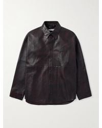 Acne Studios - Laraw Oversized Leather Shirt Jacket - Lyst