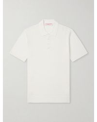 Orlebar Brown - Burnham Tie Stitch Ii Silk And Cotton-blend Polo Shirt - Lyst