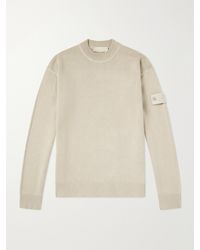Stone Island - Ghost Logo-Appliquéd Cotton And Cashmere-Blend Sweater - Lyst