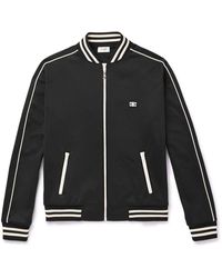 Celine - Teddy Logo-Appliquéd Cotton-Jersey Bomber Jacket - Lyst