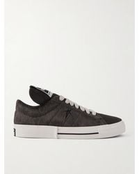 Rick Owens - Converse One Star Leather-Trimmed Calf Hair Sneakers - Lyst