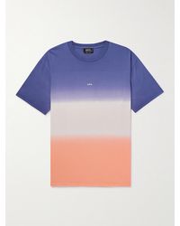 A.P.C. - Marius Logo-print Tie-dyed Cotton-jersey T-shirt - Lyst