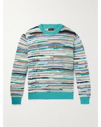 Alanui - Madurai Striped Cotton-blend Sweater - Lyst
