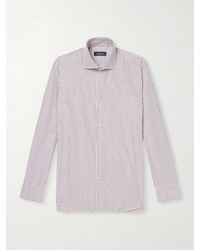 J. Mueser - Striped Cotton-poplin Shirt - Lyst