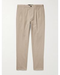 Slowear - Slim-Fit Pleated Cotton-Twill Trousers - Lyst