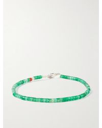 Miansai - Zane Silver Agate Cord Beaded Bracelet - Lyst