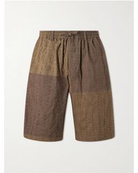 Kardo - Milo Bandhani Straight-Leg Embroidered Cotton Drawstring Shorts - Lyst