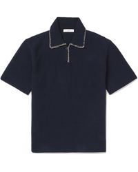 MR P. - Embroidered Cotton Polo Shirt - Lyst