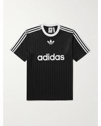 adidas Originals - Adicolor Logo-print Striped Jersey T-shirt - Lyst