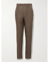 De Petrillo - Slim-fit Linen Suit Trousers - Lyst