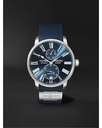 Ulysse Nardin - Marine Torpilleur Automatic 42Mm Stainless Steel And Rubber Watch, Ref. No. 1183-310-3/43 - Lyst