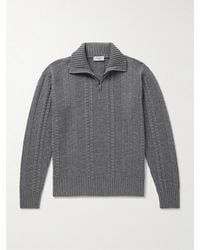 Piacenza 1733 - Textured Cashmere Half-zip Sweater - Lyst