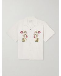 Kardo - Ronald Convertible-Collar Embroidered Cotton Shirt - Lyst