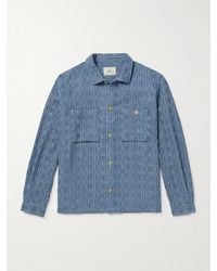 Folk - Patch Basketweave Cotton Overshirt - Lyst