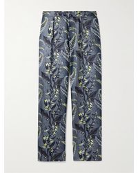 Etro - Straight-leg Printed Silk-twill Trousers - Lyst