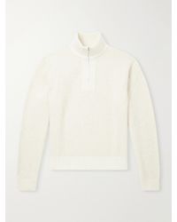 Aimé Leon Dore - Felted Wool-Blend Half-Zip Sweater - Lyst