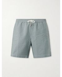 Sunspel - Straight-Leg Striped Swim Shorts - Lyst