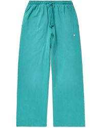Acne Studios - Fega Wide-Leg Logo-Appliquéd Cotton-Jersey Sweatpants - Lyst