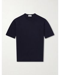 John Smedley - Torin Ss Cotton-knitted T-shirt - Lyst