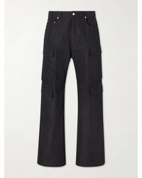 Rick Owens - Geth Straight-leg Cotton-blend Canvas Cargo Trousers - Lyst