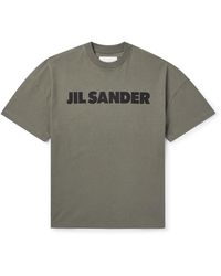Jil Sander - Logo-print Cotton-jersey T-shirt - Lyst