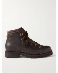 J.M. Weston - Nubuck-trimmed Leather Boots - Lyst