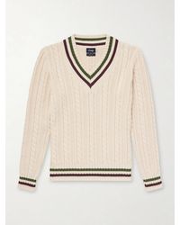 Drake's - Cricket Knitted Cotton And Cashmere-Blend Sweater - Lyst