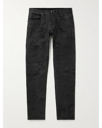 Givenchy - Slim-fit Distressed Coated Jeans - Lyst