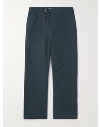 LE17SEPTEMBRE - Buckled Straight-Leg Cotton-Blend Trousers - Lyst