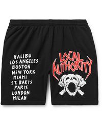 Local Authority - Straight-leg Printed Cotton-jersey Shorts - Lyst