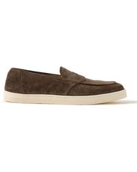 George Cleverley - Joey Suede Penny Loafers - Lyst