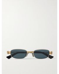 Bottega Veneta - Square-Frame Two-Tone Metal Sunglasses - Lyst