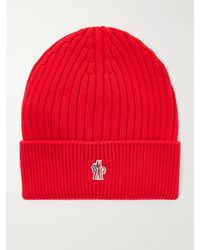 Moncler - Logo-Embroidered Virgin Wool Beanie - Lyst