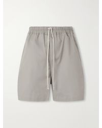 Rick Owens - Boxer Straight-Leg Cotton-Blend Canvas Drawstring Shorts - Lyst