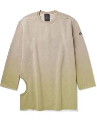 Rick Owens - Moncler Subhuman Cutout Dégradé Cotton-blend Jersey Sweatshirt - Lyst