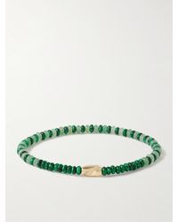 Luis Morais - 14-Karat Malachite Beaded Bracelet - Lyst